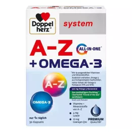 DOPPELHERZ Cápsulas de sistema tudo-em-um A-Z+Omega-3, 30 unidades