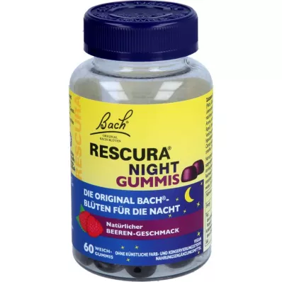 BACHBLÜTEN Original Rescura Night Gummies Baga, 60 unid
