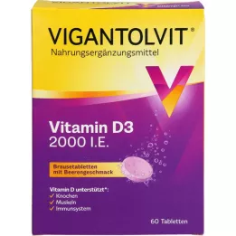 VIGANTOLVIT 2000 U.I. Vitamin D3 comprimidos efervescentes, 60 unidades