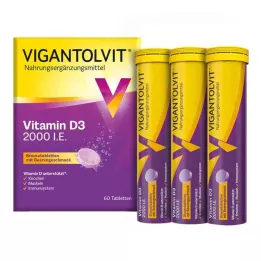VIGANTOLVIT 2000 U.I. Vitamin D3 comprimidos efervescentes, 60 unidades
