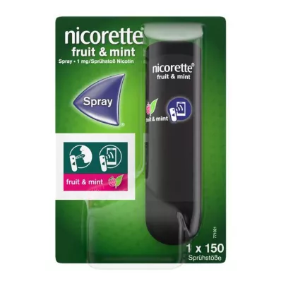 Nicorette Fruit & Spray de menta 1 mg / spray Nfc, 1 un Nicorette Fruit & Spray de menta 1 mg / spray Nfc, 1 un