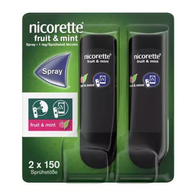 NICORETTE Fruta &amp; Menta Spray 1 mg/spray NFC, 2 unid