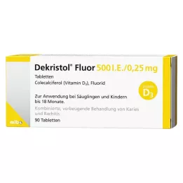 DEKRISTOL Fluorine 500 U.I./0,25 mg comprimidos, 90 unid