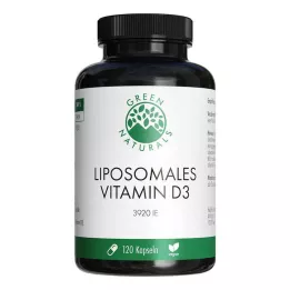 GREEN NATURALS Cápsulas de dose elevada de vitamina D3 lipossómica, 120 unidades