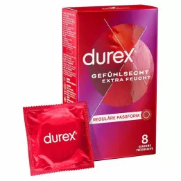 DUREX Preservativos extra-húmidos Sensitive, 8 unidades