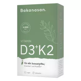 BAKANASAN Vitamina D3+K2 Cápsulas, 60 Cápsulas