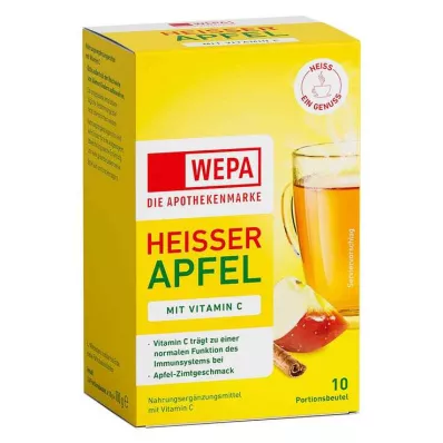 WEPA maçã quente+vitamina C em pó, 10X10 g WEPA maçã quente+vitamina C em pó, 10X10 g