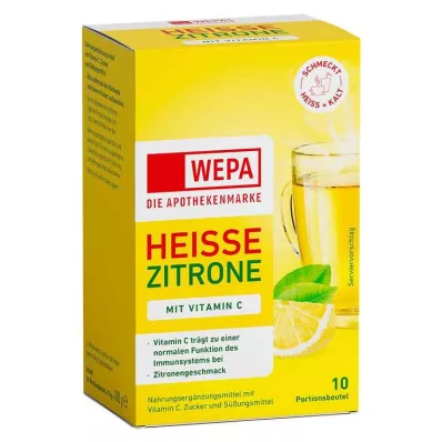 WEPA limão quente+vitamina C em pó, 10X10 g