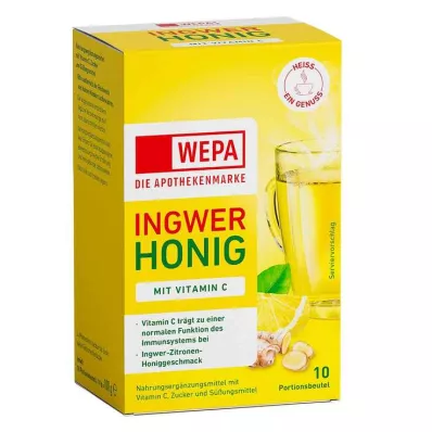 Wepa Gengibre + Mel + Vitamina C em Pó, 10X10 g