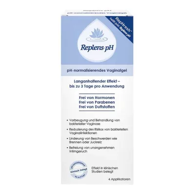 Aplicadores pré-cheios de gel vaginal Replens pH, 4 unidades Aplicadores pré-cheios de gel vaginal Replens pH, 4 unidades