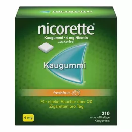 NICORETTE Pastilha elástica 4 mg freshfruit, 210 unidades