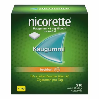 NICORETTE Pastilha elástica 4 mg freshfruit, 210 unidades