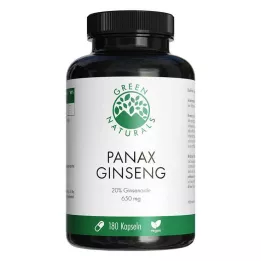 GREEN NATURALS Panax Ginseng high dose vegan capsules, 180 Cápsulas