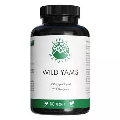 GREEN NATURALS Wild Yam high-dose vegan capsules, 180 cápsulas GREEN NATURALS Wild Yam high-dose vegan capsules, 180 cápsulas