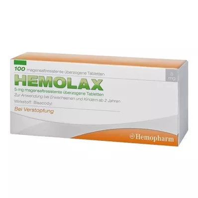 HEMOLAX 5 mg comprimidos com revestimento entérico, 100 unidades HEMOLAX 5 mg comprimidos com revestimento entérico, 100 unidades