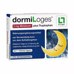 DORMILOGES Comprimidos revestidos por película de 3 mg de melatonina e triptofano, 60 unidades