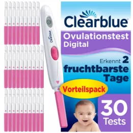 CLEARBLUE Teste de ovulação digital, 30 unidades