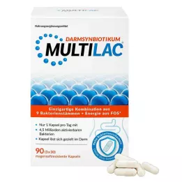 MULTILAC Cápsulas com revestimento entérico Intestinal synbiotic, 3X30 pcs