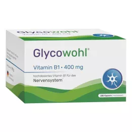 GLYCOWOHL Vitamina B1 tiamina 400 mg cápsulas de dose elevada, 200 unid